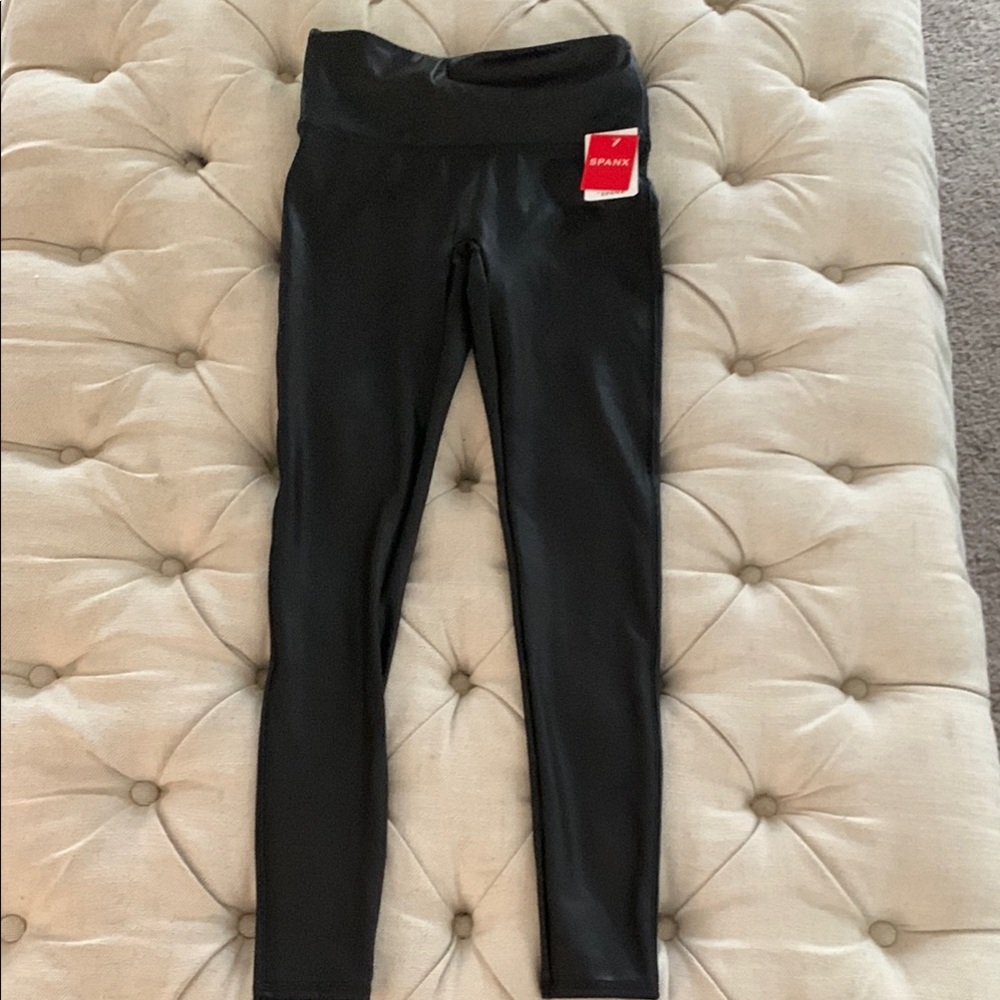 SPANX Faux leather Women’s Black Leggings